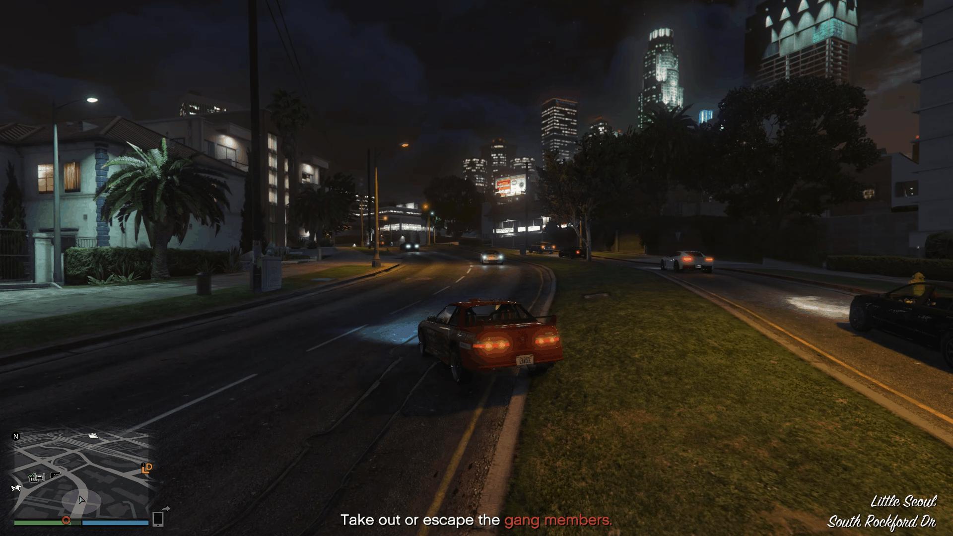 Trying to escape the gang members