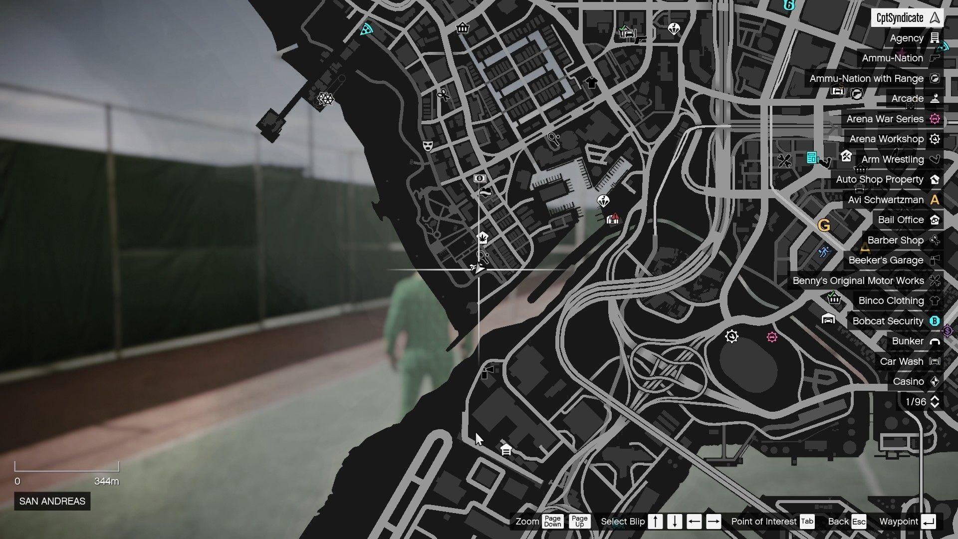 The map shows the location of the Golden Clover at Vespucci Beach.
