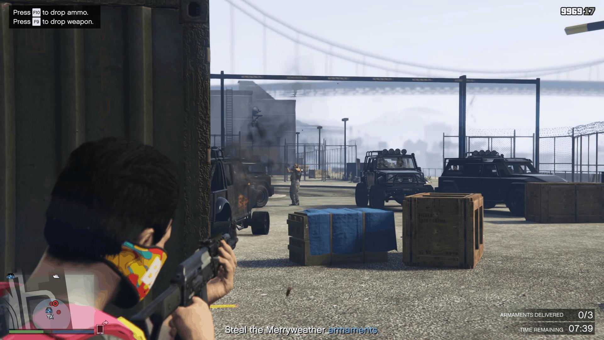 Taking out the Merryweather soldiers at the LSIA