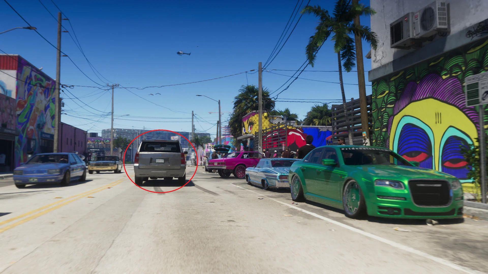 The design of the SUV remains largely the same in GTA 6 as seen in the first trailer.