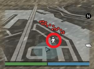 Disguise icon indicated on the map, this is where the van is