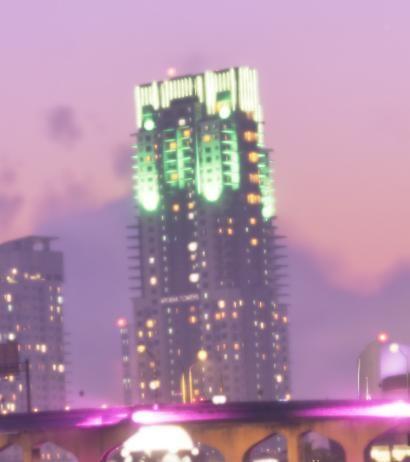 The north Arcadia tower uses the same repeating balcony pattern.