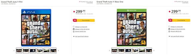 Romanian Retailer Lists PS4/X1 Versions of GTA V