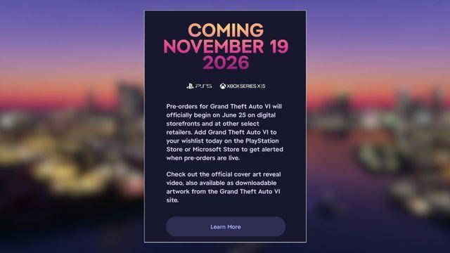 Rockstar Is Now Emailing Fans About GTA 6 Pre-Orders