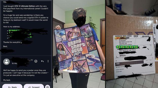 Rockstar Mailed a GTA 6 Fan a Poster After He Simply Asked for One