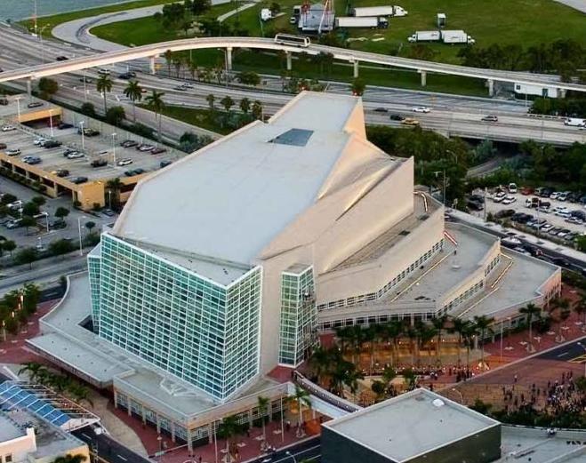 Knight Concert Hall has the same angular roof and glazed frontage.