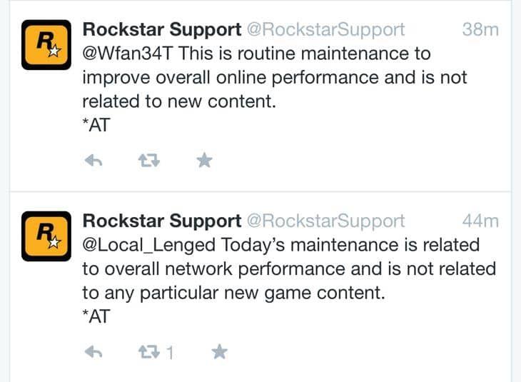 Gta Online Maintenance not Due To New Content