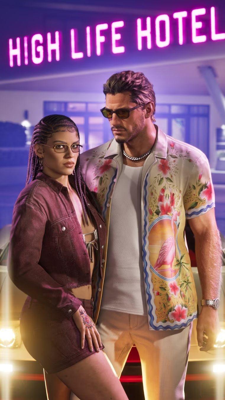 The cover of Dazed's autumn 2026 "New Idols" issue, with Grand Theft Auto VI leads Jason Duval and Lucia Caminos. Lucia wears clothes and glasses by Stock 305, Jason wears Nola with a Ferruccio Tucci watch.