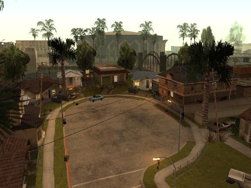 Overview of Grove Street as seen in GTA: San Andreas.