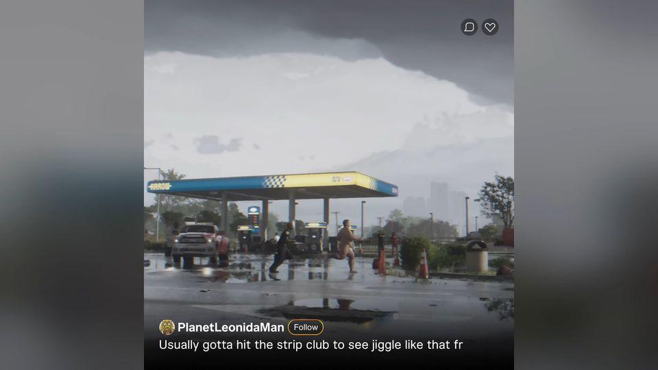 A "Leonida Man" running away from a law enforcement officer.