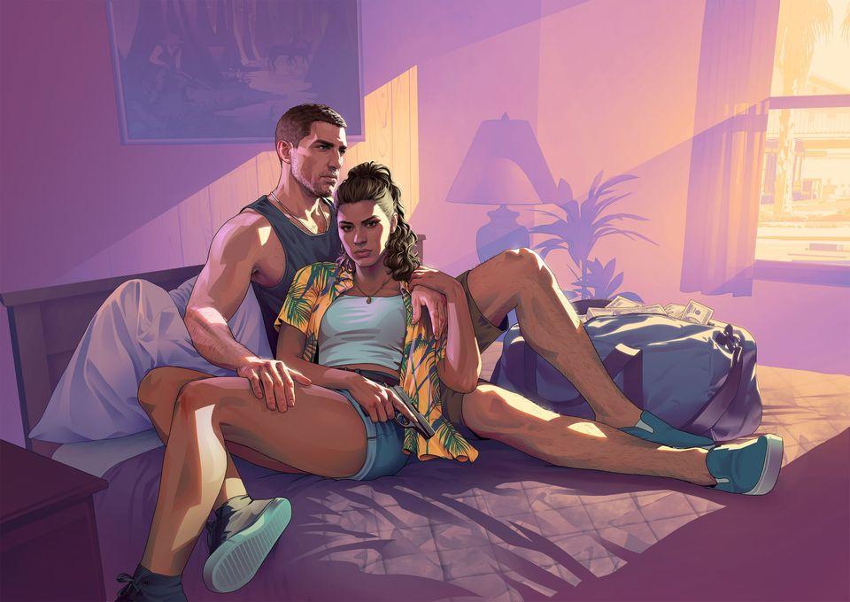 Lucia and Jason, the central protagonists of Grand Theft Auto VI.