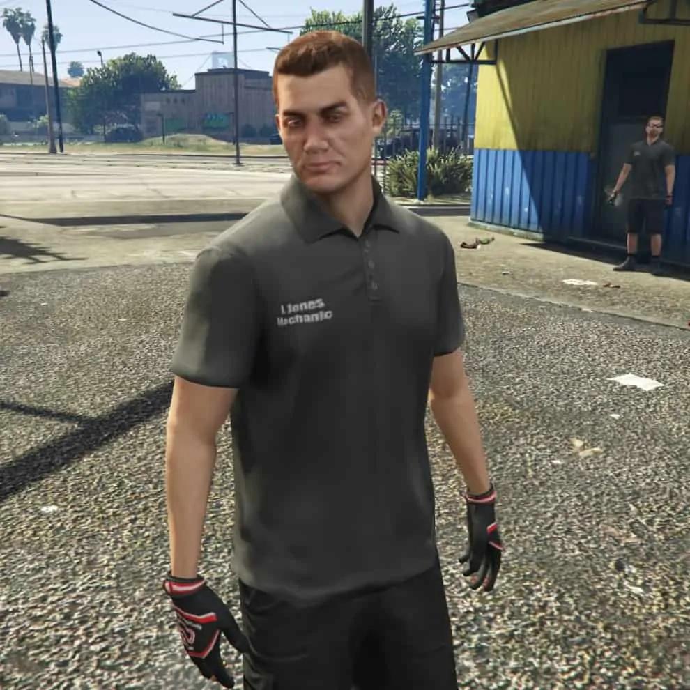 J. Jones the garage mechanic as seen in GTA Online